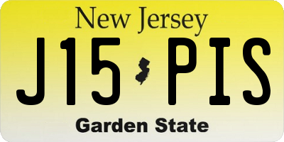NJ license plate J15PIS