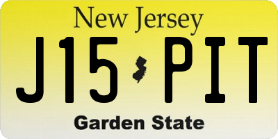 NJ license plate J15PIT