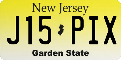 NJ license plate J15PIX