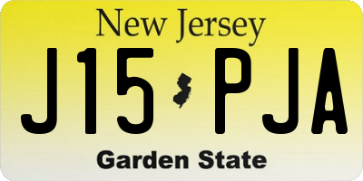 NJ license plate J15PJA