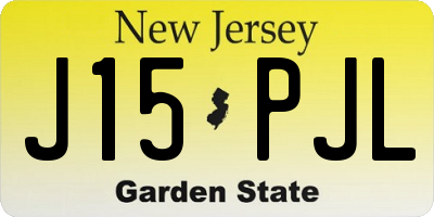 NJ license plate J15PJL