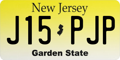 NJ license plate J15PJP
