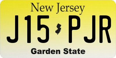 NJ license plate J15PJR