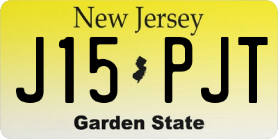 NJ license plate J15PJT