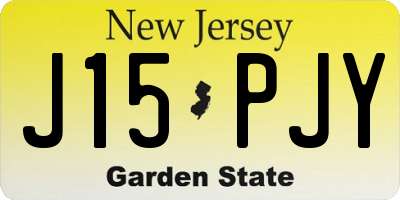 NJ license plate J15PJY