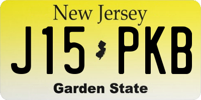 NJ license plate J15PKB