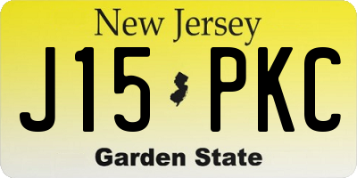 NJ license plate J15PKC