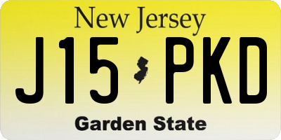 NJ license plate J15PKD