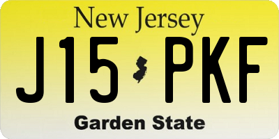 NJ license plate J15PKF