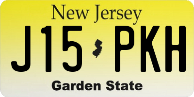 NJ license plate J15PKH