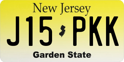 NJ license plate J15PKK