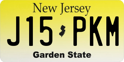 NJ license plate J15PKM