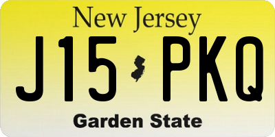 NJ license plate J15PKQ