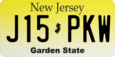 NJ license plate J15PKW