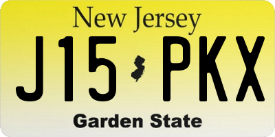 NJ license plate J15PKX