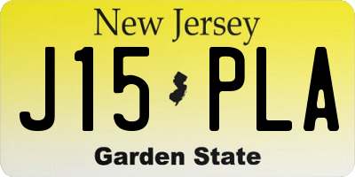 NJ license plate J15PLA