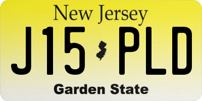 NJ license plate J15PLD