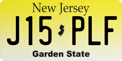 NJ license plate J15PLF
