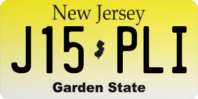 NJ license plate J15PLI