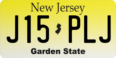 NJ license plate J15PLJ