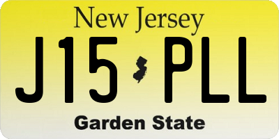 NJ license plate J15PLL