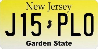 NJ license plate J15PLO