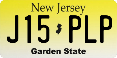 NJ license plate J15PLP