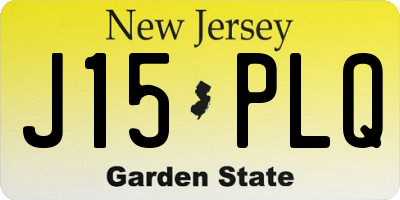 NJ license plate J15PLQ