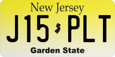 NJ license plate J15PLT