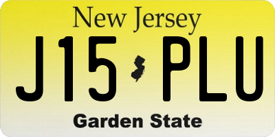 NJ license plate J15PLU