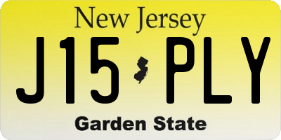 NJ license plate J15PLY