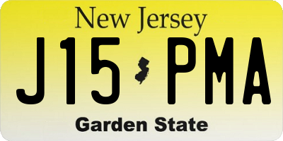 NJ license plate J15PMA