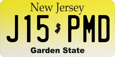 NJ license plate J15PMD