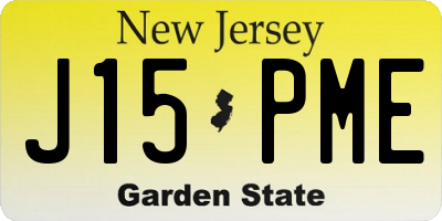 NJ license plate J15PME