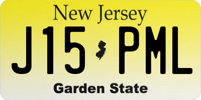 NJ license plate J15PML