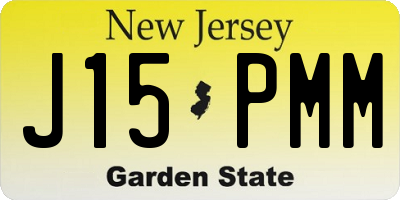 NJ license plate J15PMM