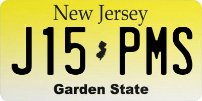 NJ license plate J15PMS