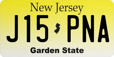 NJ license plate J15PNA