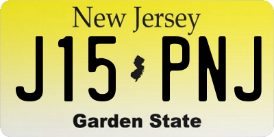 NJ license plate J15PNJ