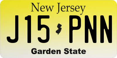 NJ license plate J15PNN