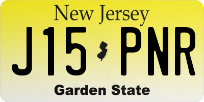 NJ license plate J15PNR