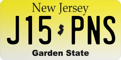 NJ license plate J15PNS