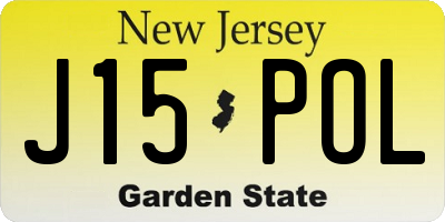 NJ license plate J15POL
