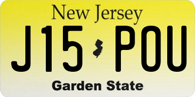 NJ license plate J15POU