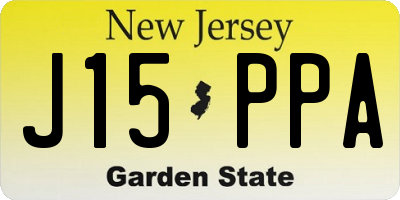 NJ license plate J15PPA