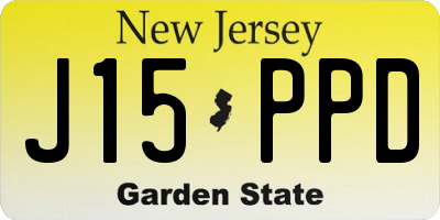 NJ license plate J15PPD