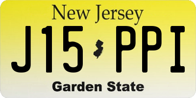NJ license plate J15PPI