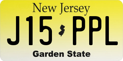 NJ license plate J15PPL