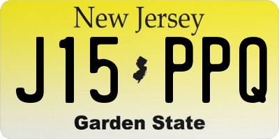 NJ license plate J15PPQ