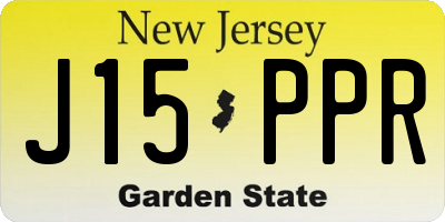 NJ license plate J15PPR